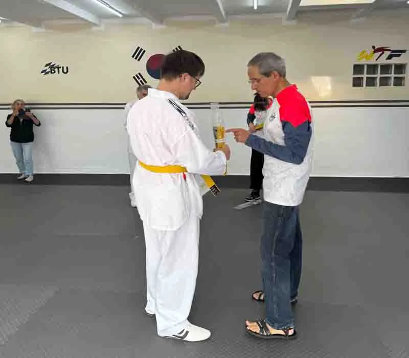 Engelli sporcular kuşak sınavını geçti