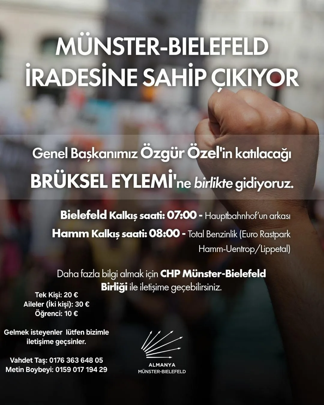 CHP’nin Brüksel Mitingine Avrupa’dan Büyük İlgi