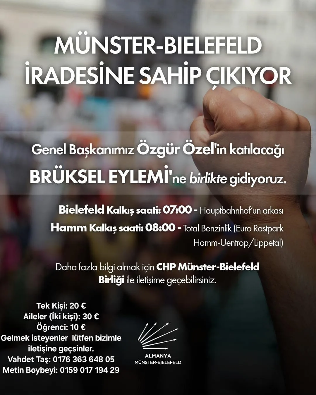 CHP’nin Brüksel Mitingine Avrupa’dan Büyük İlgi