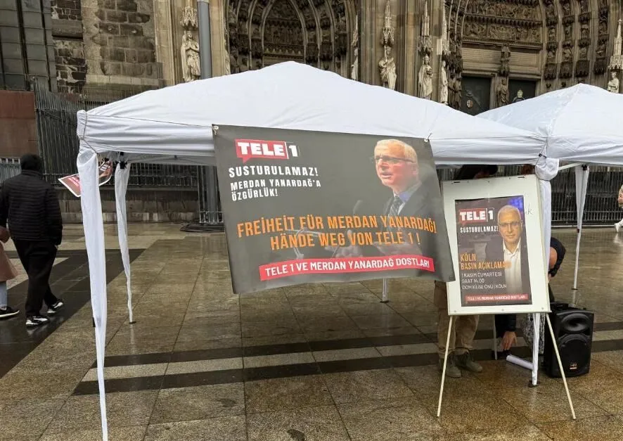 Köln’de TELE1 ve Merdan Yanardağ’a Destek