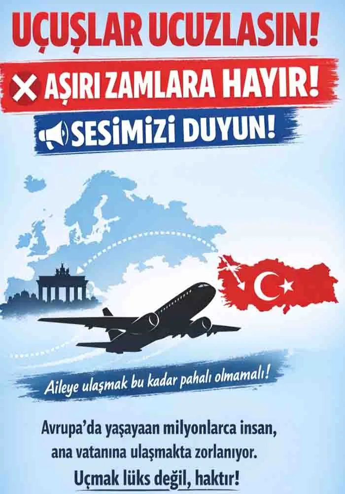 KRV Seçim Hakkı Girişimi’nden Yetkililere Çağrı: Avrupa–Türkiye Uçuşları Ucuzlatılsın