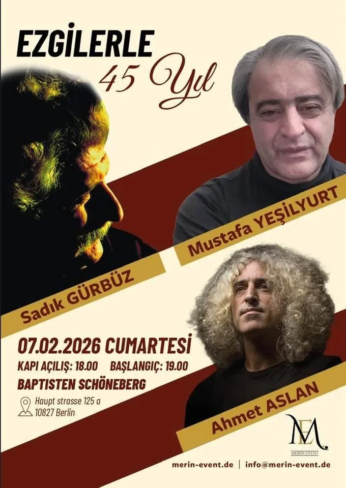 Mustafa Yeşilyurt 45. Sanat Yılını Berlin’de Ezgilerle Kutluyor