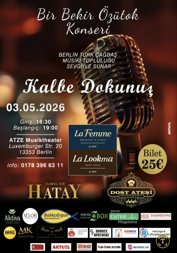 Berlin`de “Kalbe Dokunuş” Konseri İçin Geri Sayım