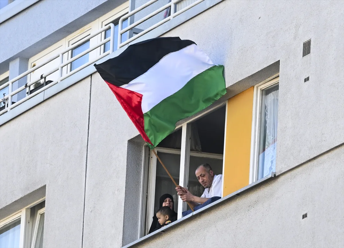 Berlin’de Filistin’e destek gösterisi düzenlendi