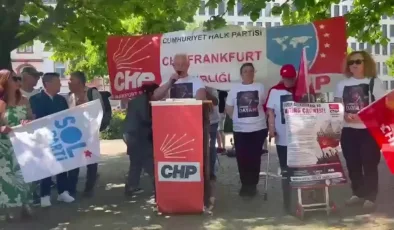 Frankfurt’ta CHP Kurultayı’nın iptal kararı protesto edildi