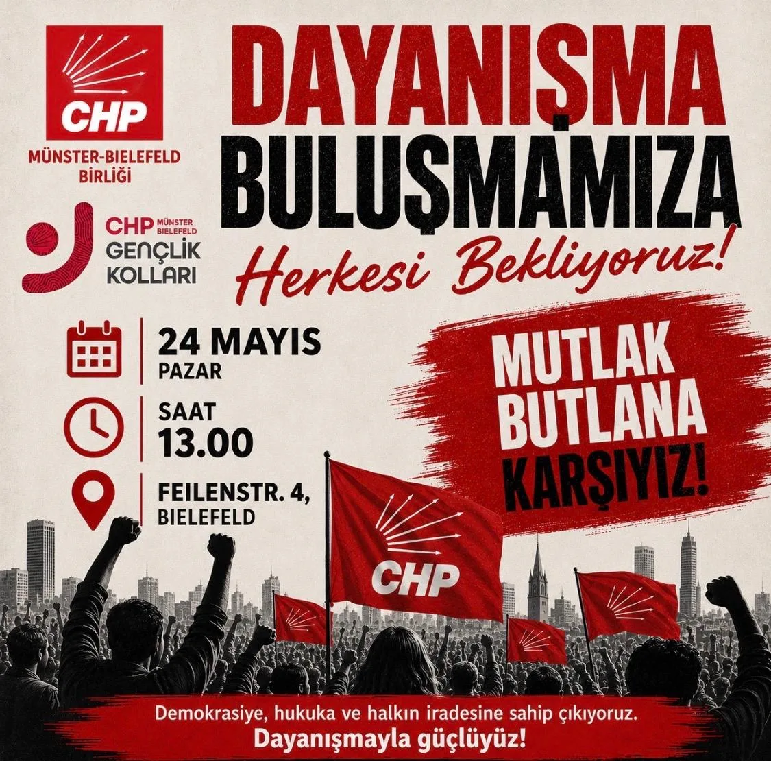 Bielefeld’ten CHP’ye Destek Mesajı: “Birleşerek Kazanacağız”