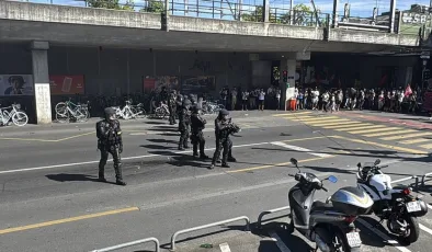 G7 Zirvesi karşıtı eylem, polisin biber gazlı müdahalesiyle son buldu