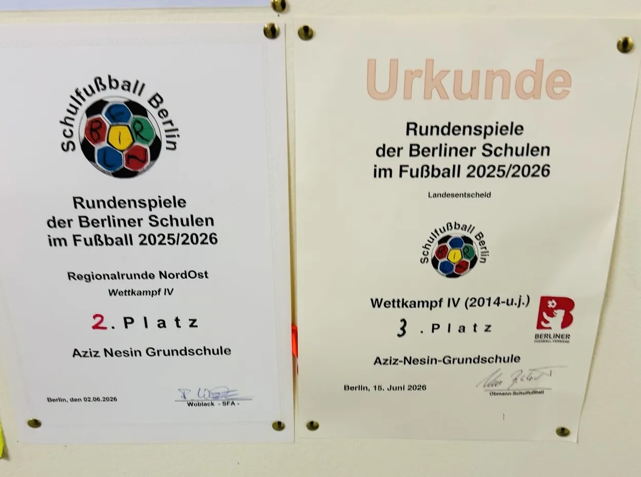 Berlin Aziz Nesin İlkokulu’ndan Çifte Spor Başarısı
