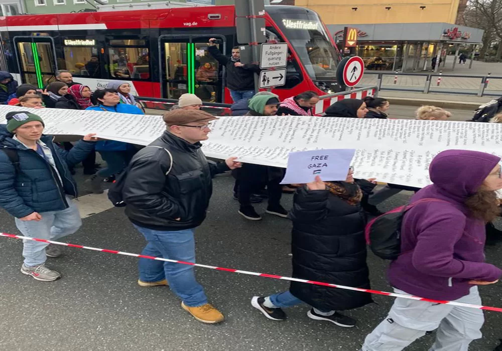 Nürnberg’de Filistin’e destek gösterisi yapıldı