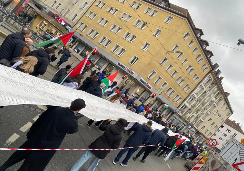 Nürnberg’de Filistin’e destek gösterisi yapıldı