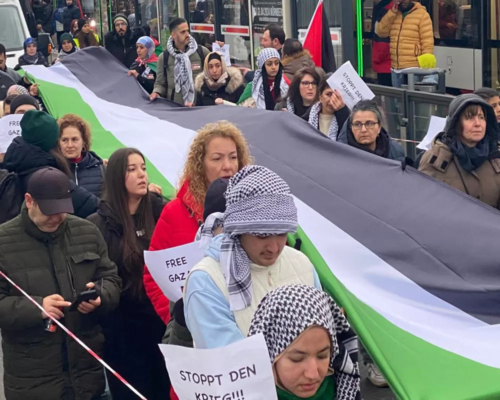 Nürnberg’de Filistin’e destek gösterisi yapıldı