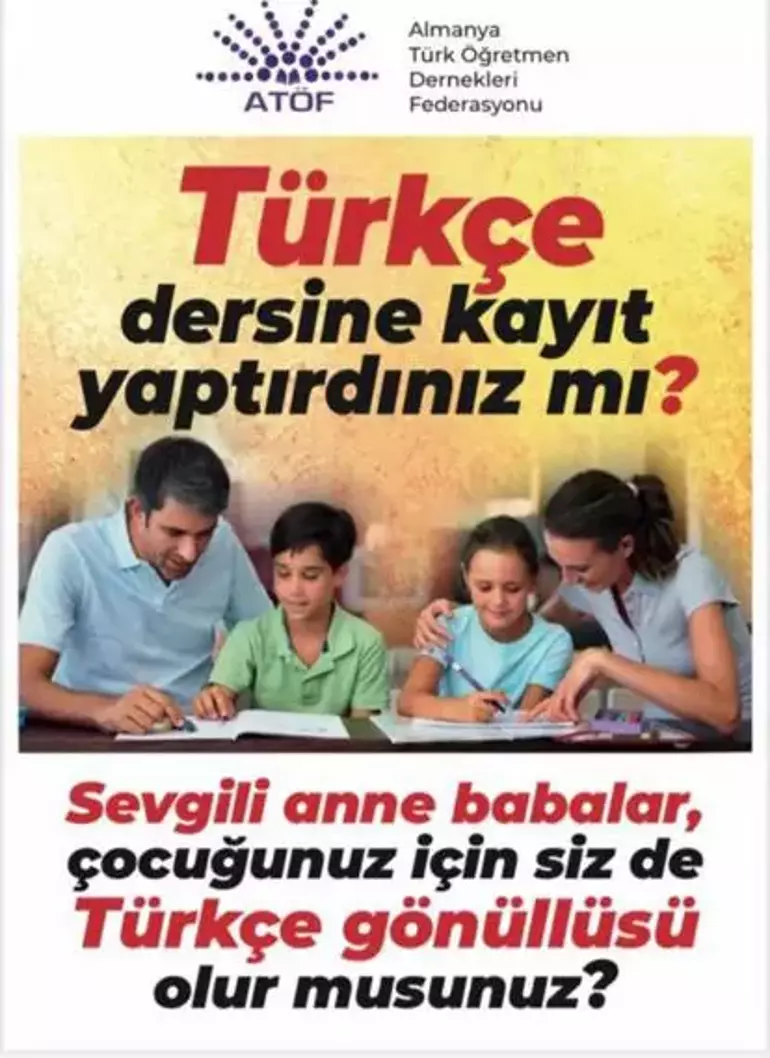 "Çocuklarınızı Türkçe derslerine kayıt ettirin"